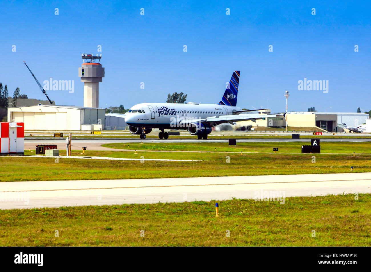 Jet Blue Airlines Airbus A320232 at Sarasota SRQ airport in Florida