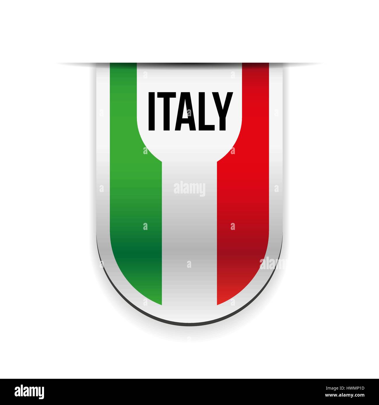 Italy flag ribbon vector Stock Vector
