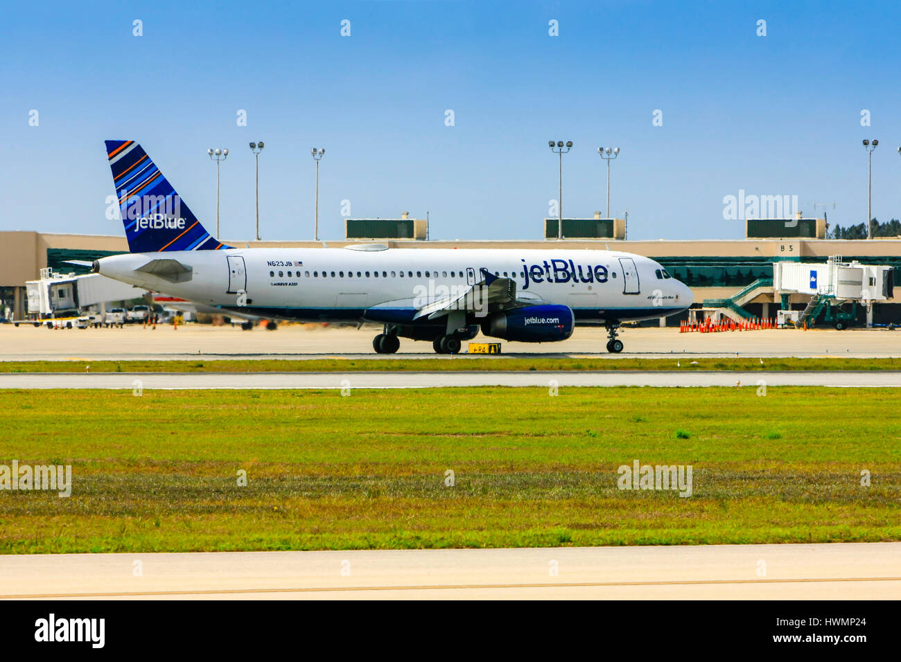 Jet Blue Airlines Airbus A320232 at Sarasota SRQ airport in Florida