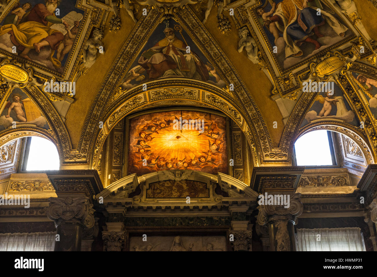 Interior of the Basilica di Santa Maria Maggiore (Basilica of Saint ...
