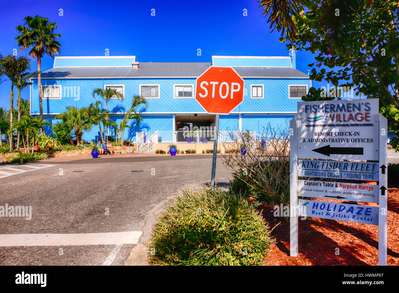 Fisherman's Village shopping center in Punta Gorda, Florida Stock Photo