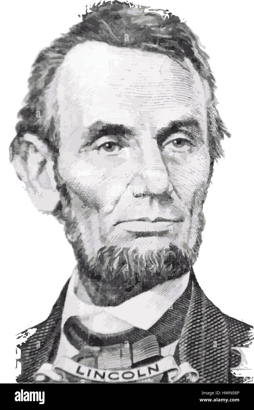 Abraham lincoln color portrait Stock Vector Images Alamy