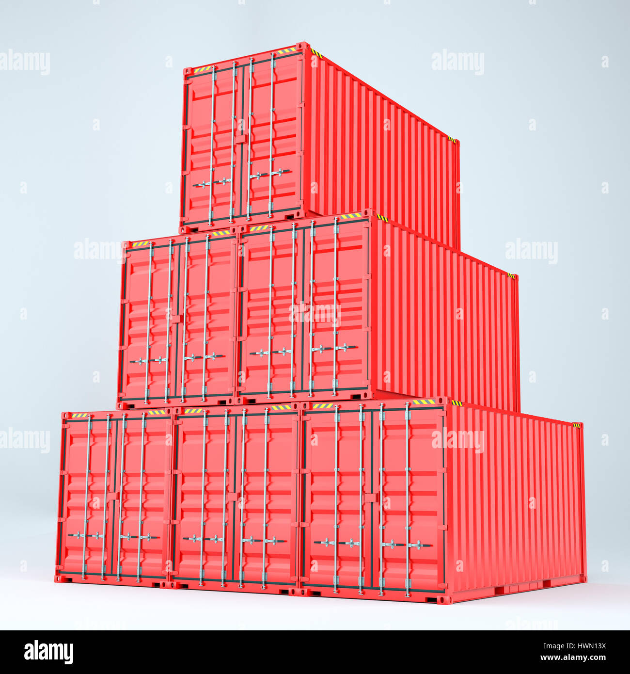 Set of cargo 3d container delivery Stock Photo - Alamy