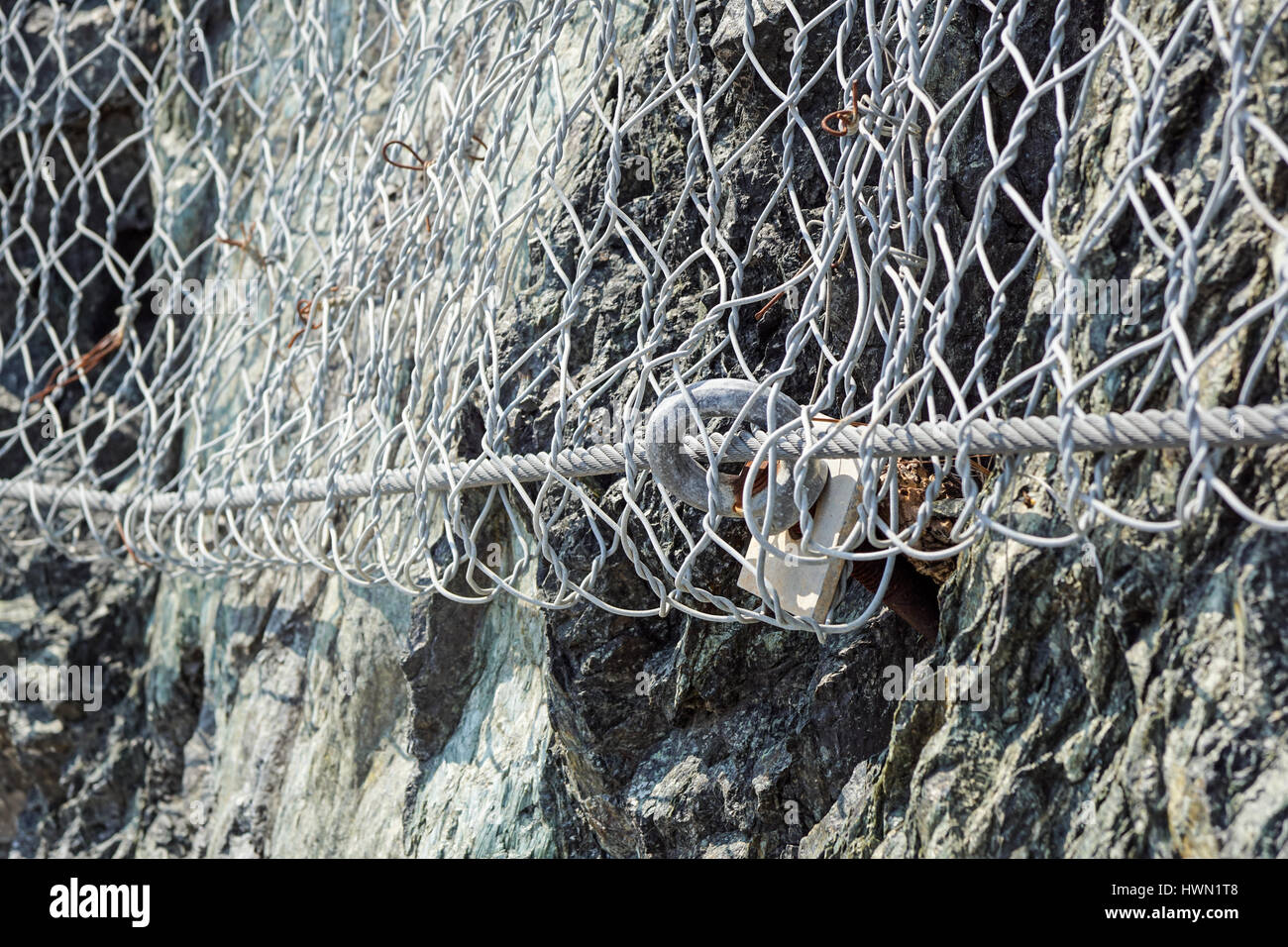 network to boulders details Stock Photo - Alamy