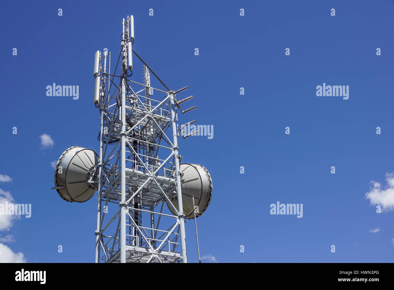 Antennas of cellular and communication systems Stock Photo Alamy