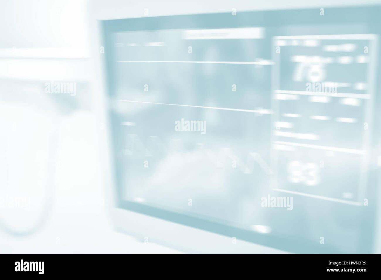 Heart rate monitor in emergency room at hospital Stock Photo Alamy