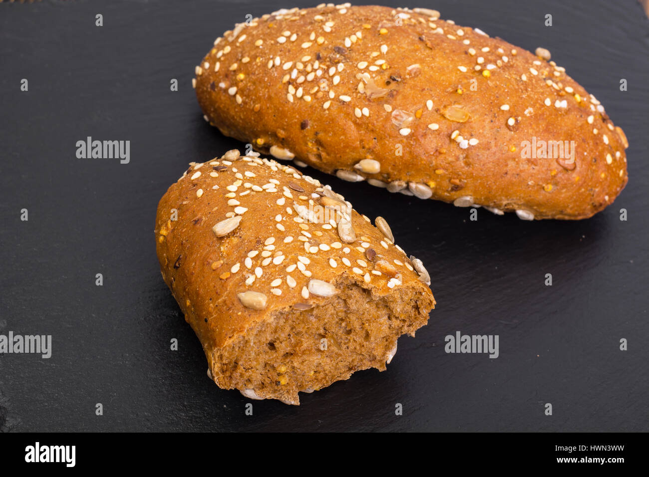 Multi grain bread with different seeds Stock Photo Alamy