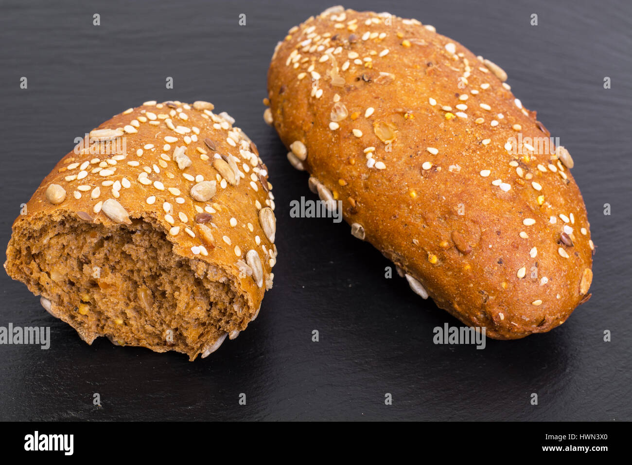 Multi grain bread with different seeds Stock Photo Alamy