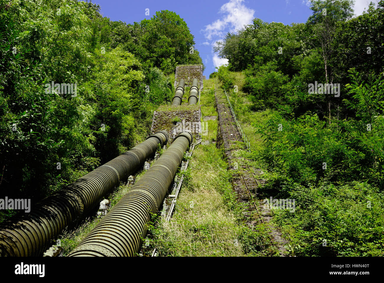 penstock water pipes in a hydroelectric power plant Stock Photo Alamy