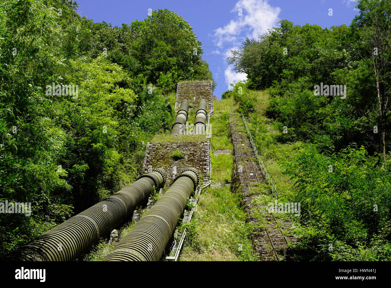 penstock water pipes in a hydroelectric power plant Stock Photo Alamy