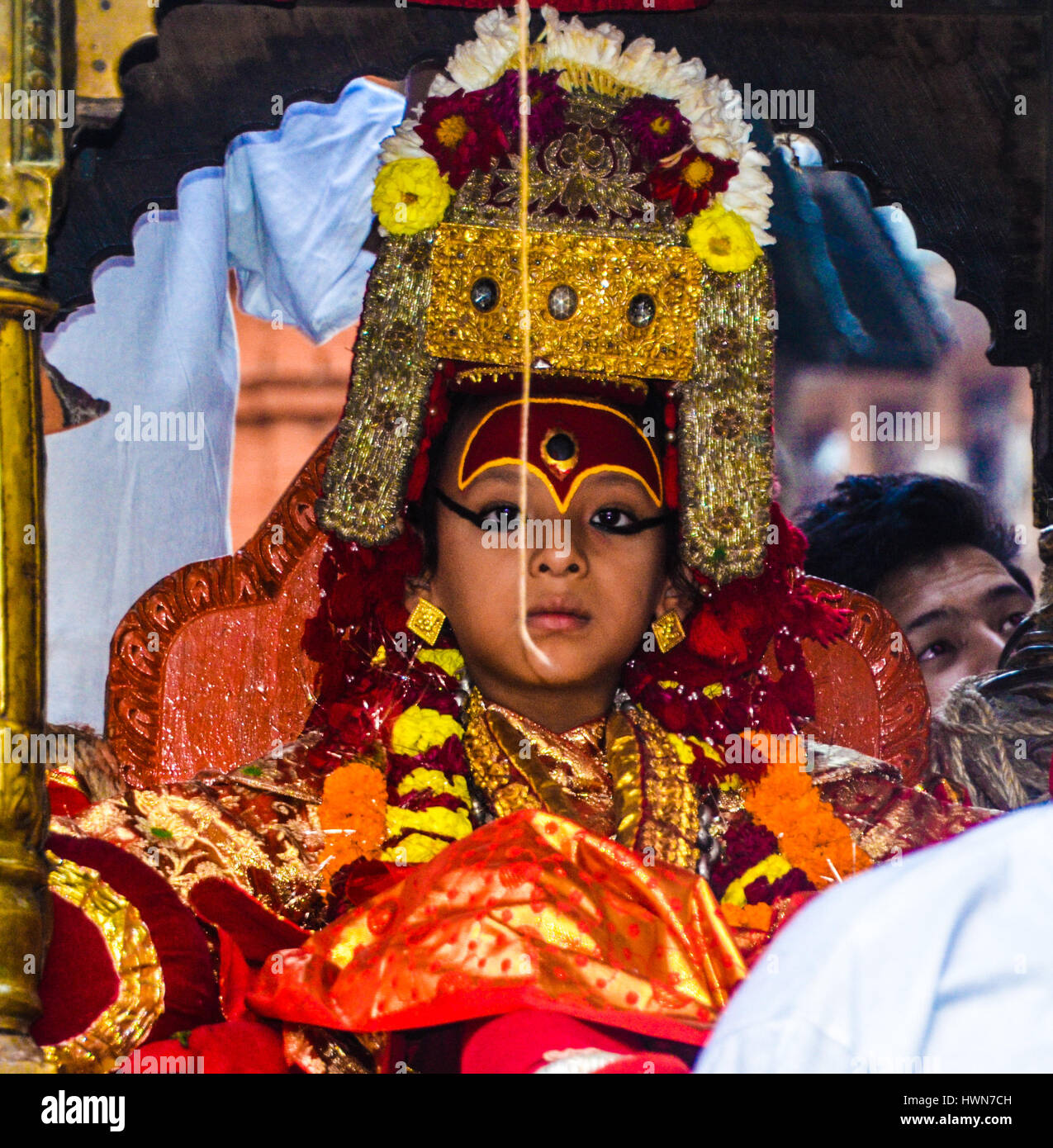 Living God Of Nepal Stock Photo - Alamy