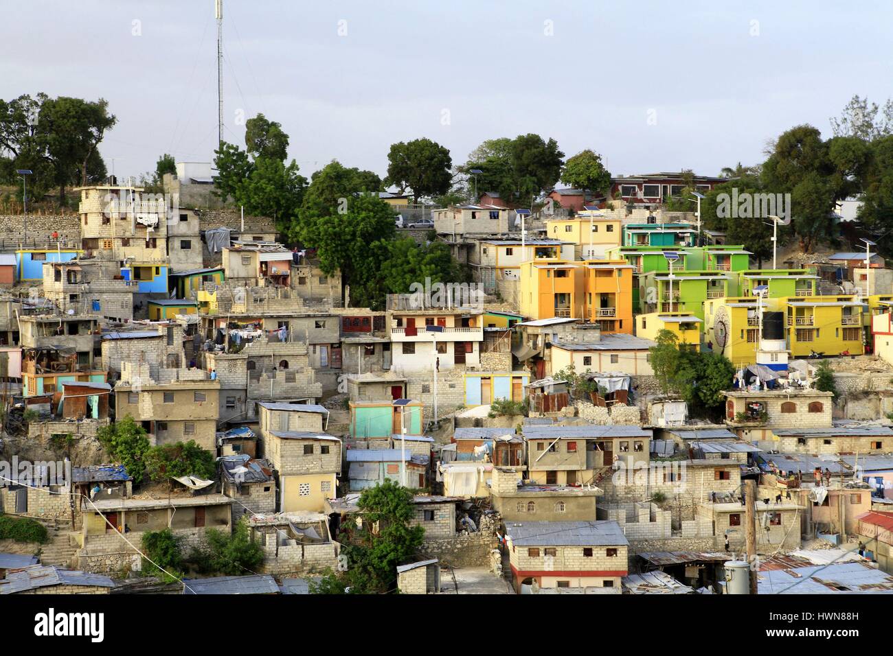 Haiti, Port au Prince, Morne Hercule, shantytown Stock Photo