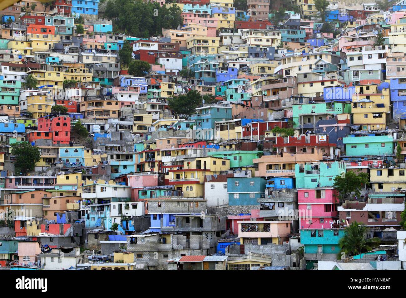 Haiti, Port au Prince, slum Jalousie Stock Photo 136306535 Alamy