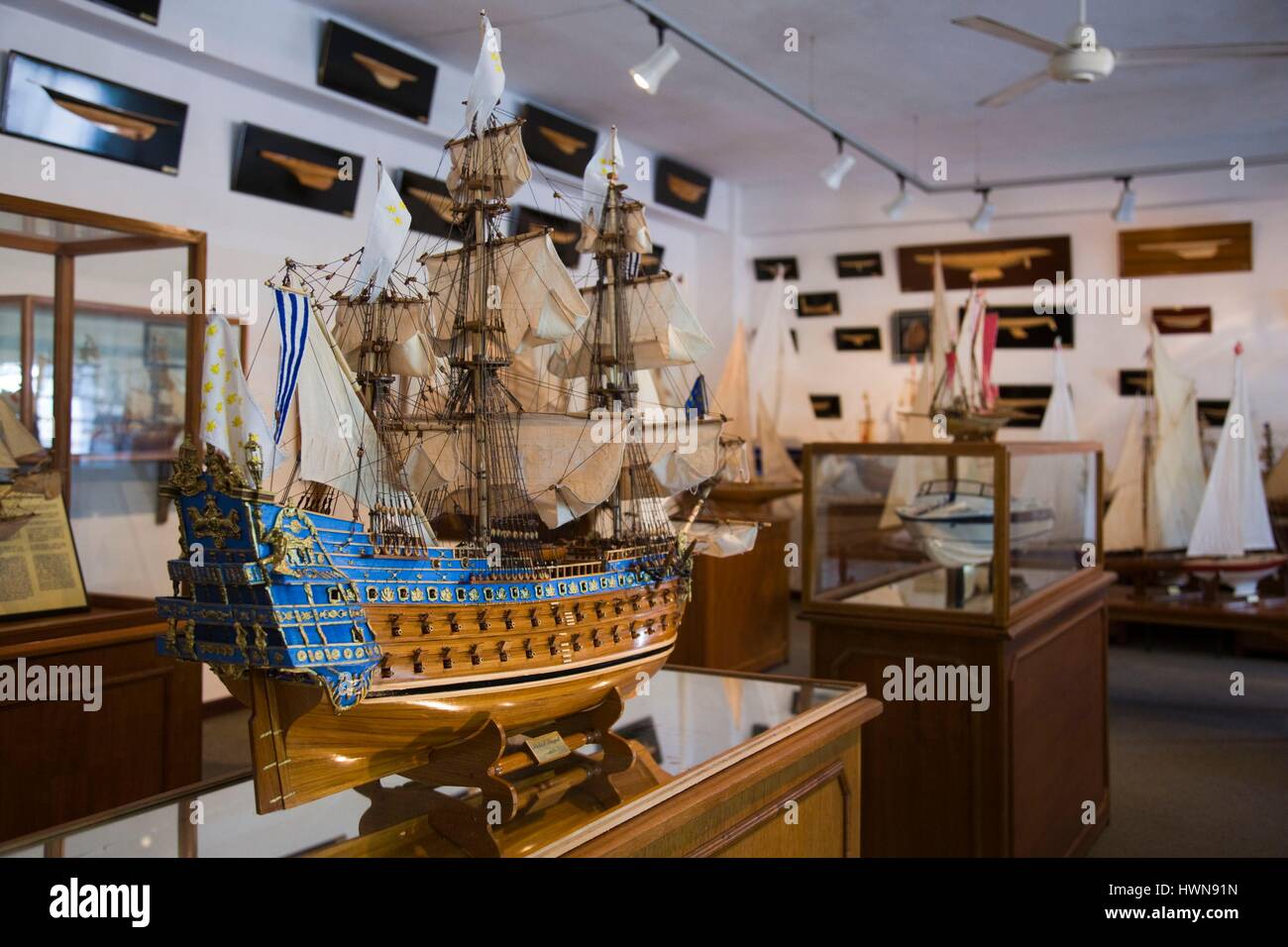 Mauritius, North Mauritius, Goodlands, Model Ship at Historic Marine