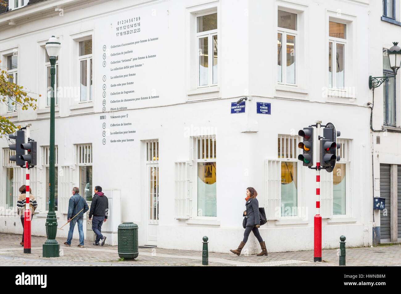 Belgium, Brussels, Dansaert district, Rue de Flandre, Boutique Maison  Margiela proposing the clothes of the Belgian designer Martin Margiela  Stock Photo - Alamy