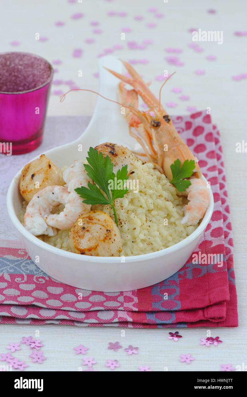 Risotto aux fruits de mer Stock Photo - Alamy