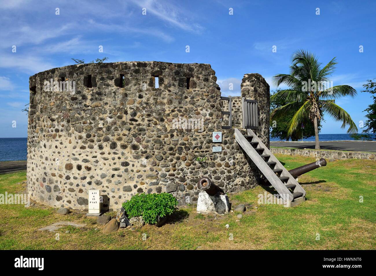 France, Guadeloupe (French West Indies), Basse Terre, Baillif, Pere Labat tower Stock Photo