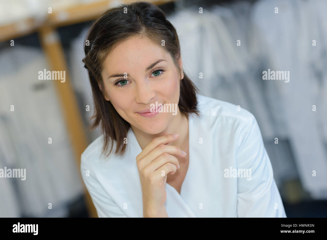 nurse in changing room Stock Photo