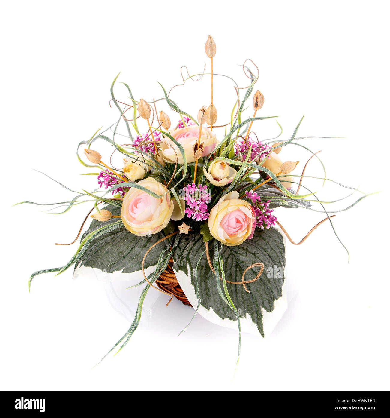floral decoration to decorate the home and family holidays greetings Stock Photo