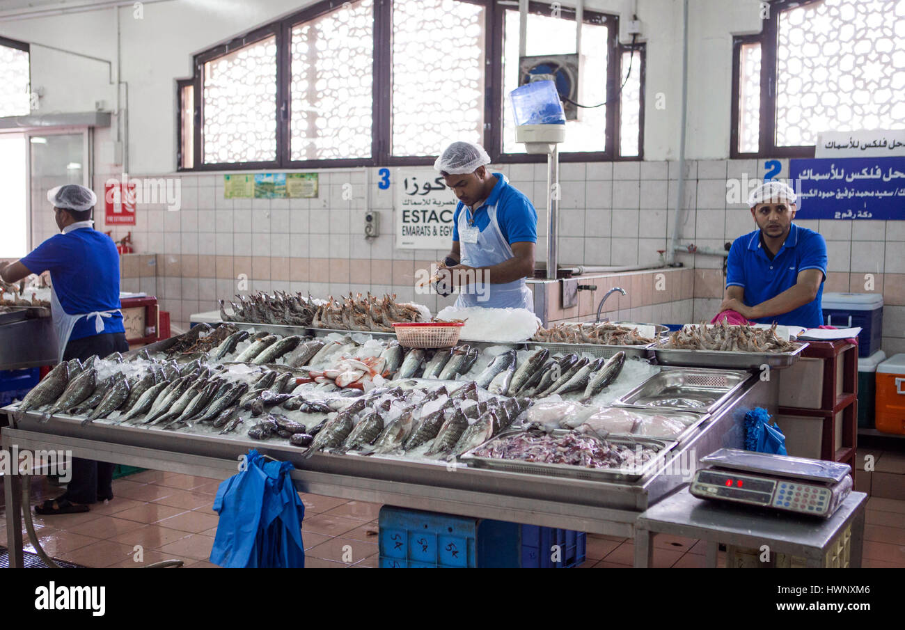Fish Market of Abu Dhabi in The United Arab Emirates Stock Photo Alamy