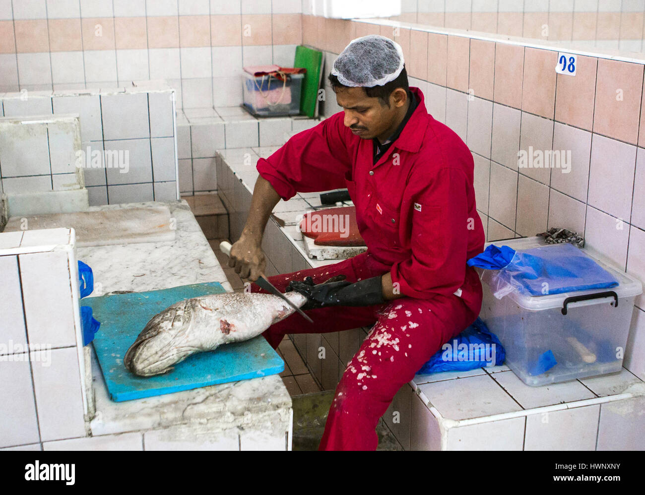 Fish Market of Abu Dhabi in The United Arab Emirates Stock Photo Alamy