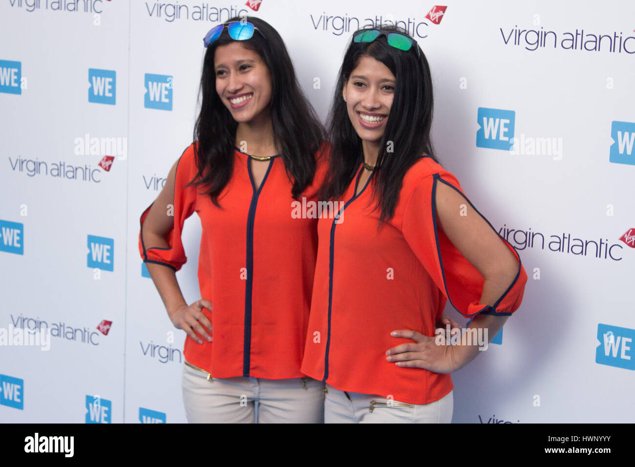 Nungshi Mailk and Tashi Malik arriving at We Day UK, Wembley Arena 22