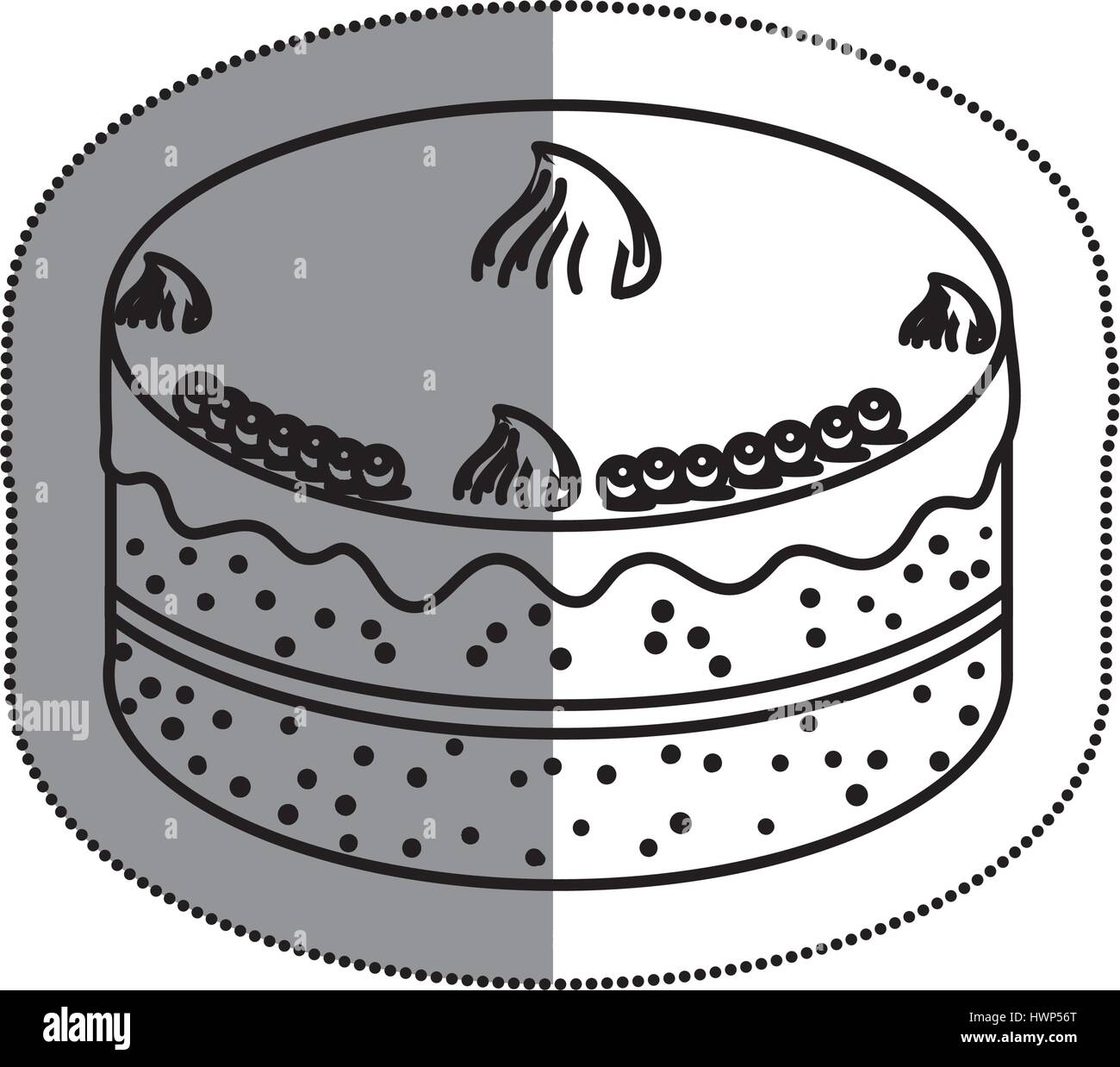 sweet cake delicious icon vector illustration design Stock Vector Image ...