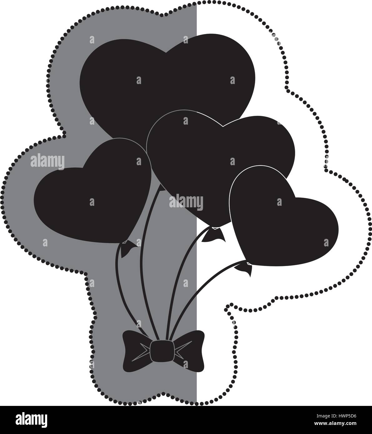 hearts balloons air icon vector illustration design Stock Vector Image ...