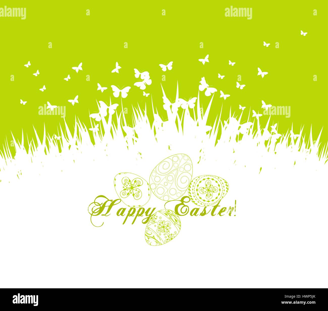 Green easter eggs with grass Stock Vector Image & Art - Alamy