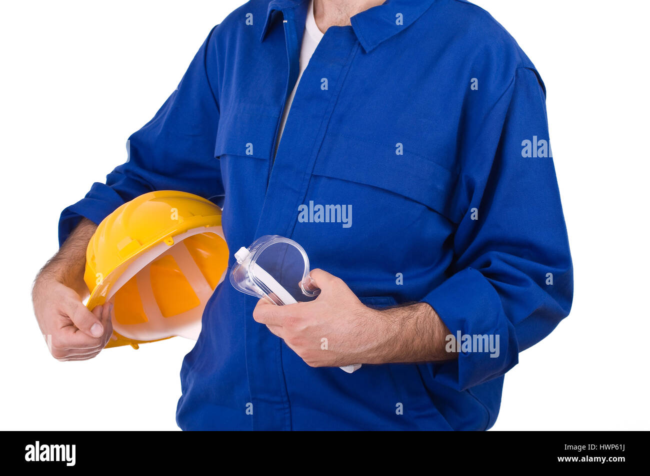 Blue coverall safety glasses hi-res stock photography and images - Alamy