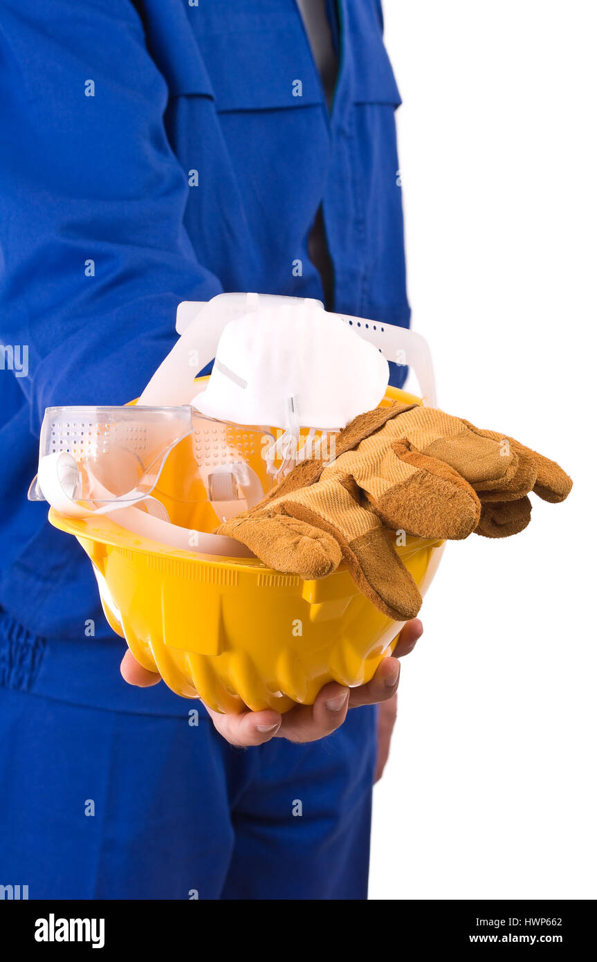 Blue coverall safety glasses hi-res stock photography and images - Alamy