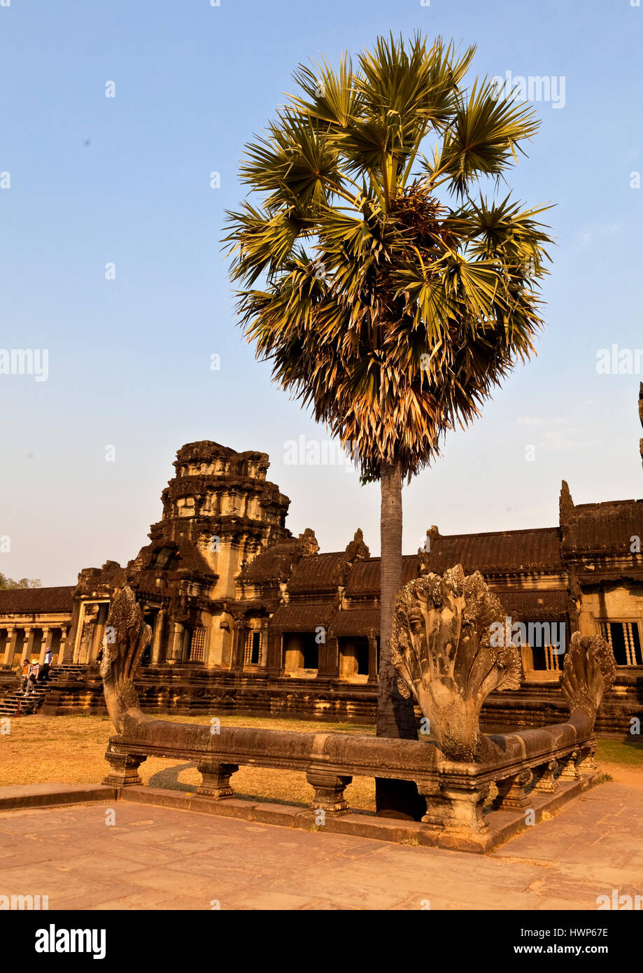 Temples at Angkor Wat Stock Photo