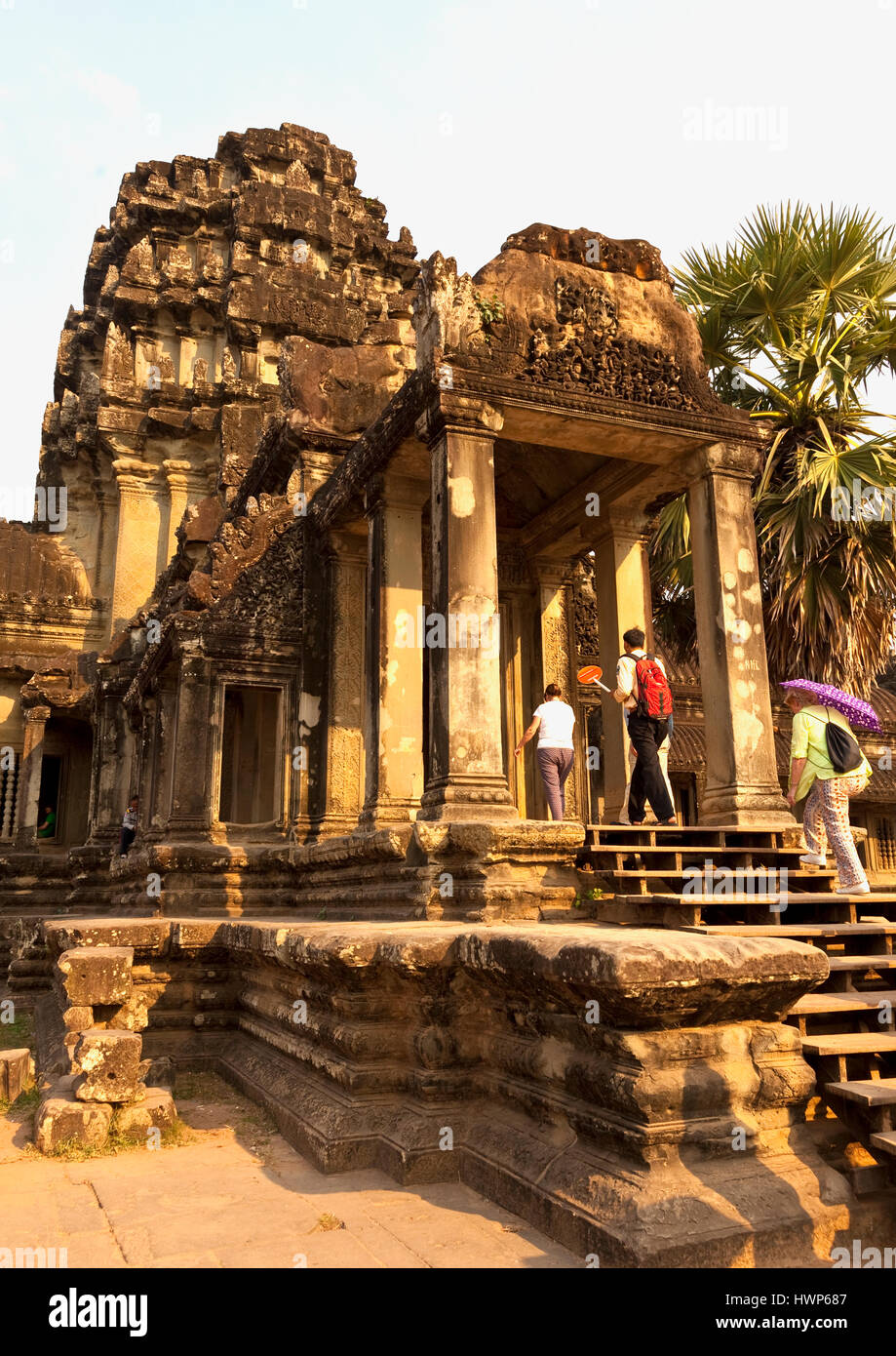 Temples at Angkor Wat Stock Photo