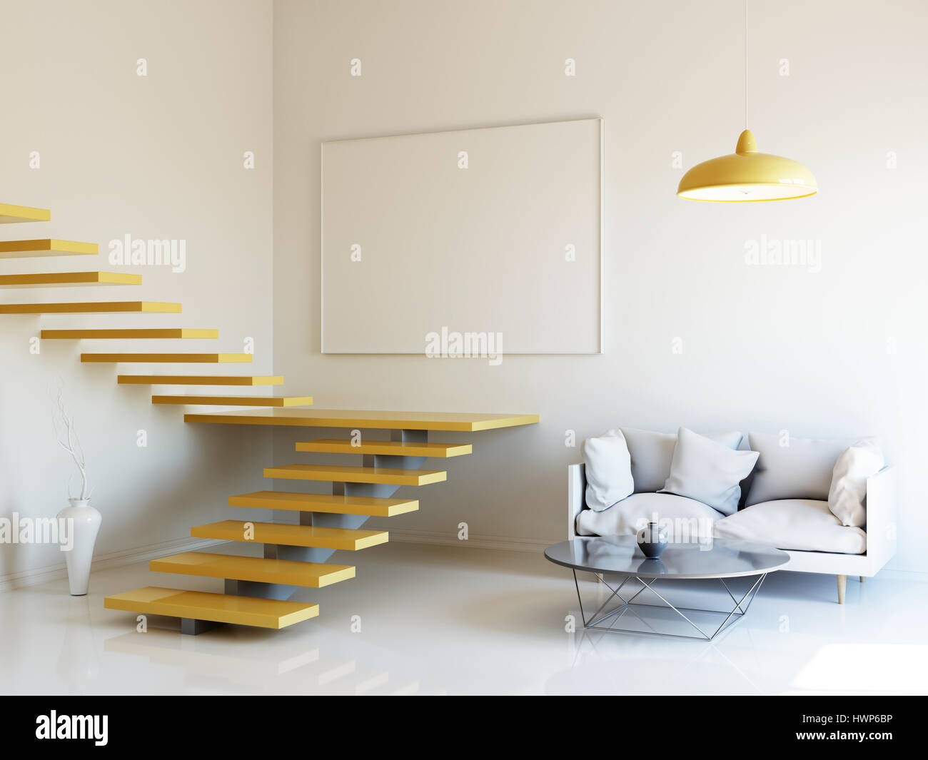 Modern interior 3d render Stock Photo