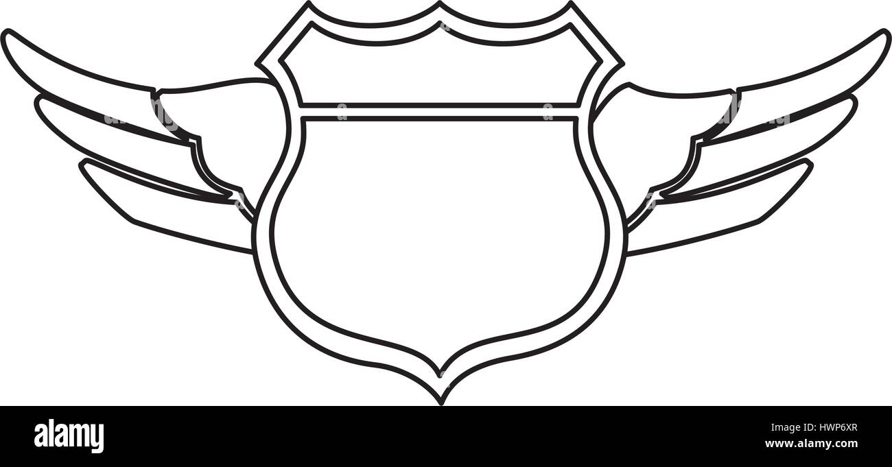 Route Road Sign Outline