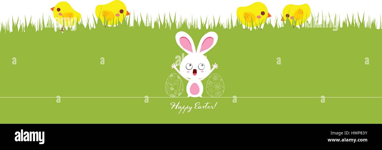 Happy easter spring banner hi-res stock photography and images - Alamy