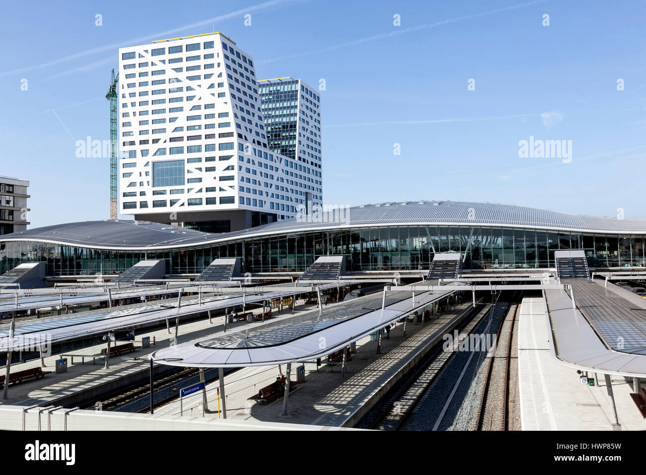 utrecht, netherlands, 15 march 2017: new railway station and bus