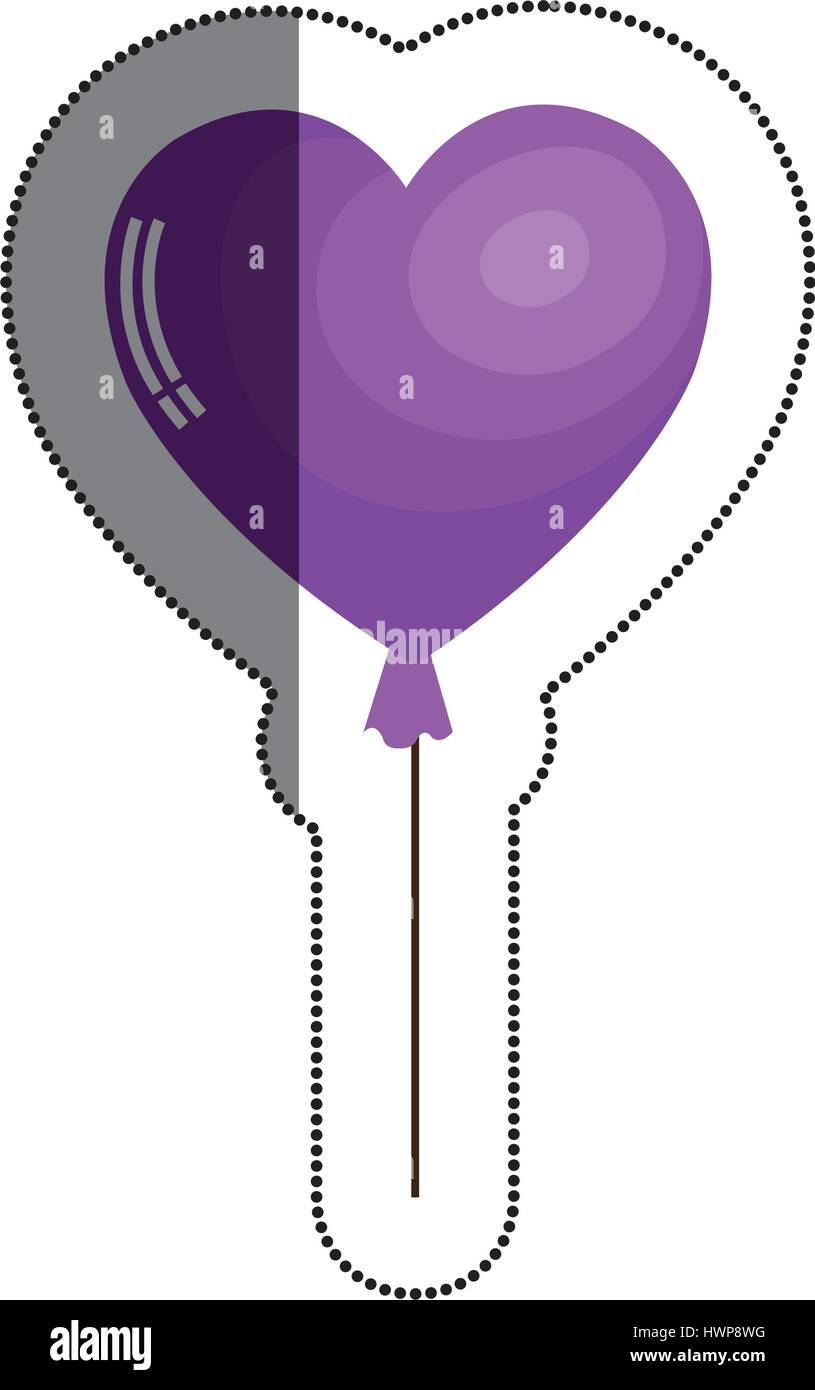 hearts balloons air icon vector illustration design Stock Vector Image ...