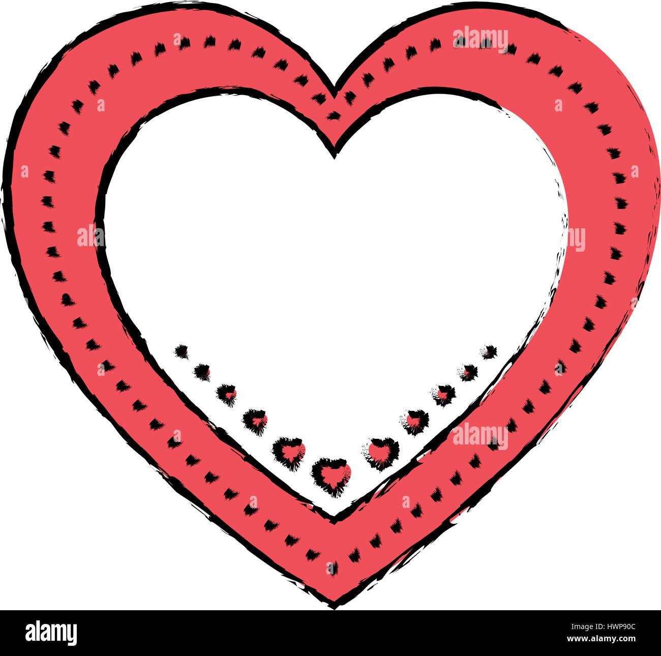 love card with heart vector illustration design Stock Vector Image ...