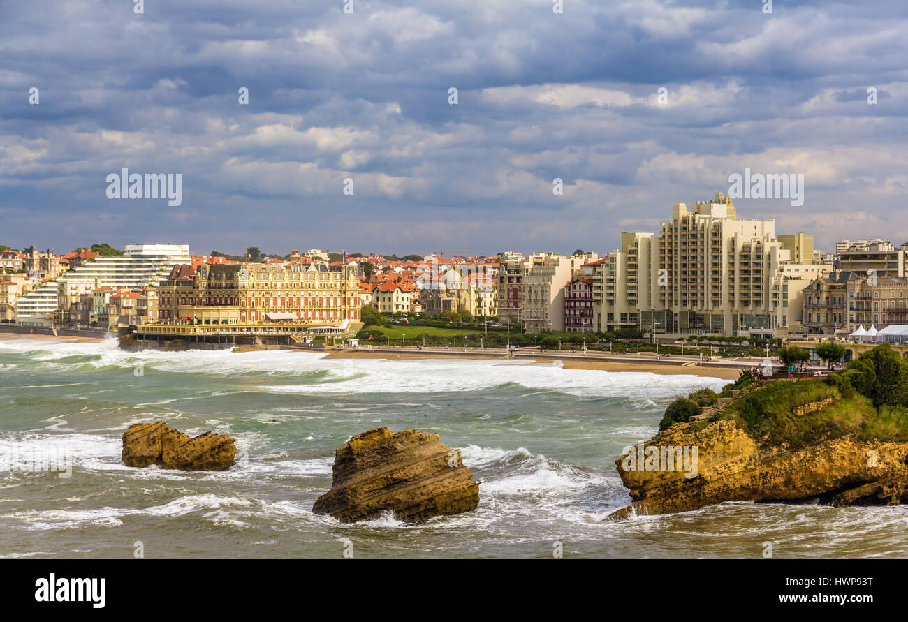 View of Biarritz - France, Aquitaine Stock Photo