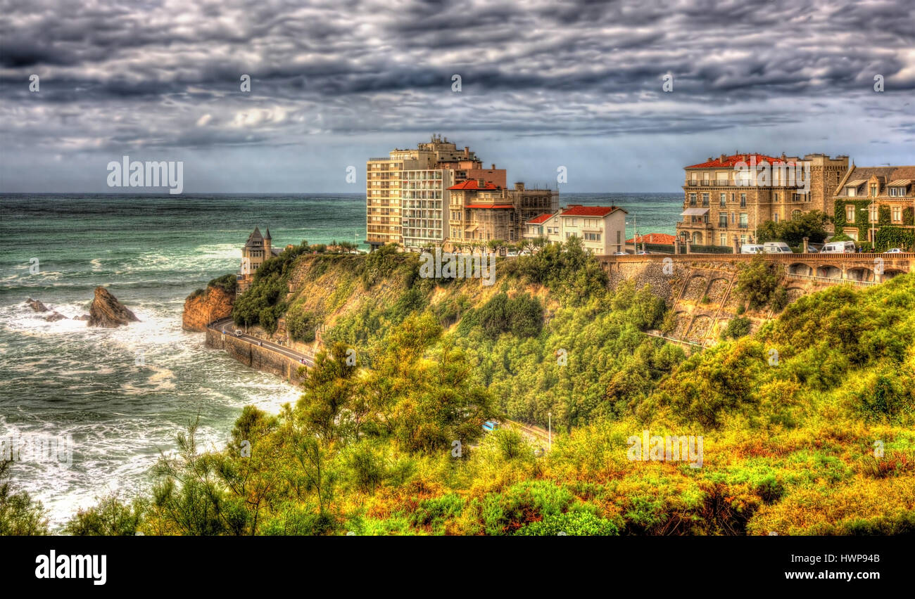 View of Biarritz - France, Aquitaine Stock Photo