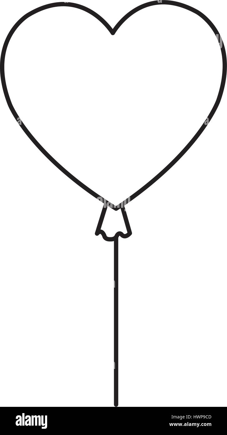 hearts balloons air icon Stock Vector Image & Art - Alamy