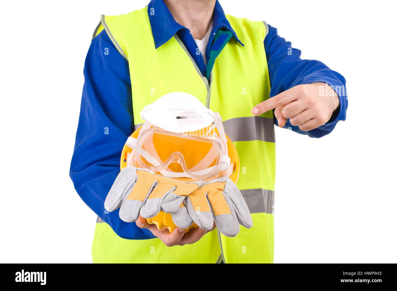 Blue coverall safety glasses hi-res stock photography and images - Alamy