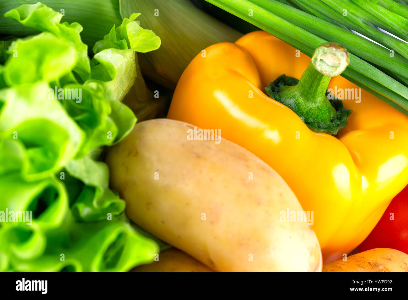 Background with ripe vegetables shot with selective focus Stock Photo ...