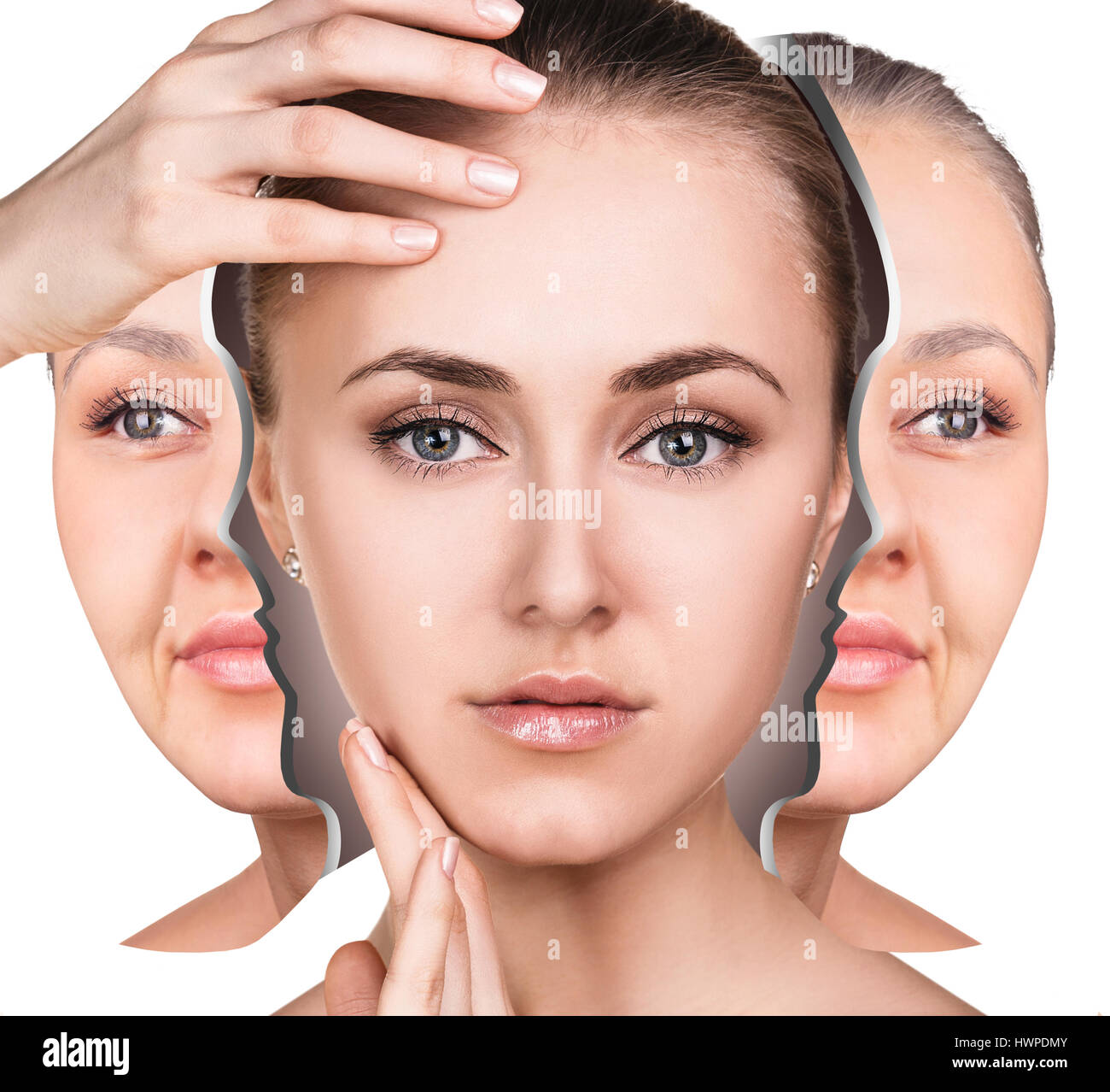 Ageing skin before after hires stock photography and images Alamy
