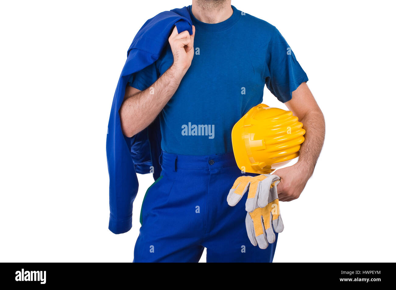 Blue collar worker Stock Photo Alamy