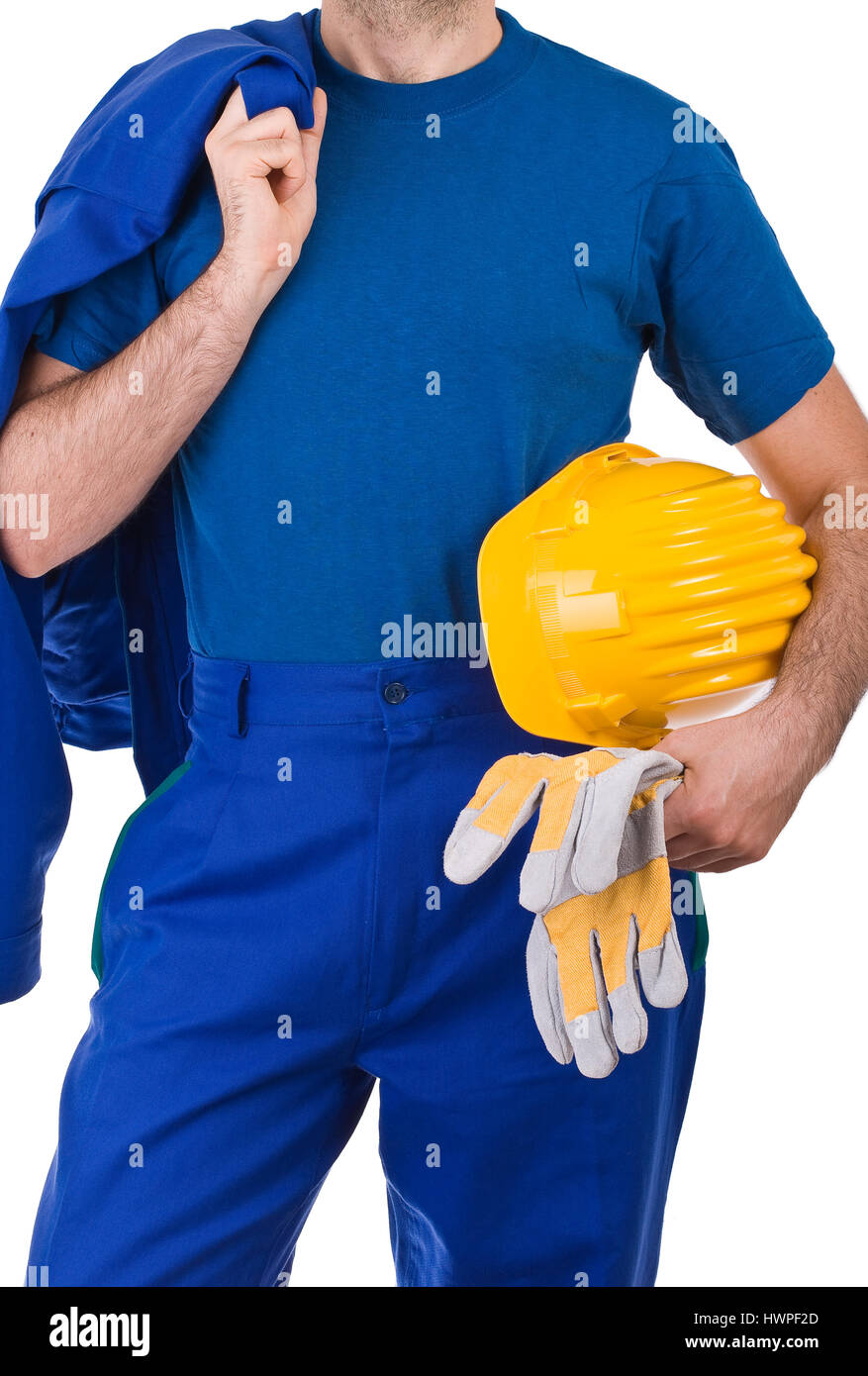 Blue collar worker Stock Photo Alamy