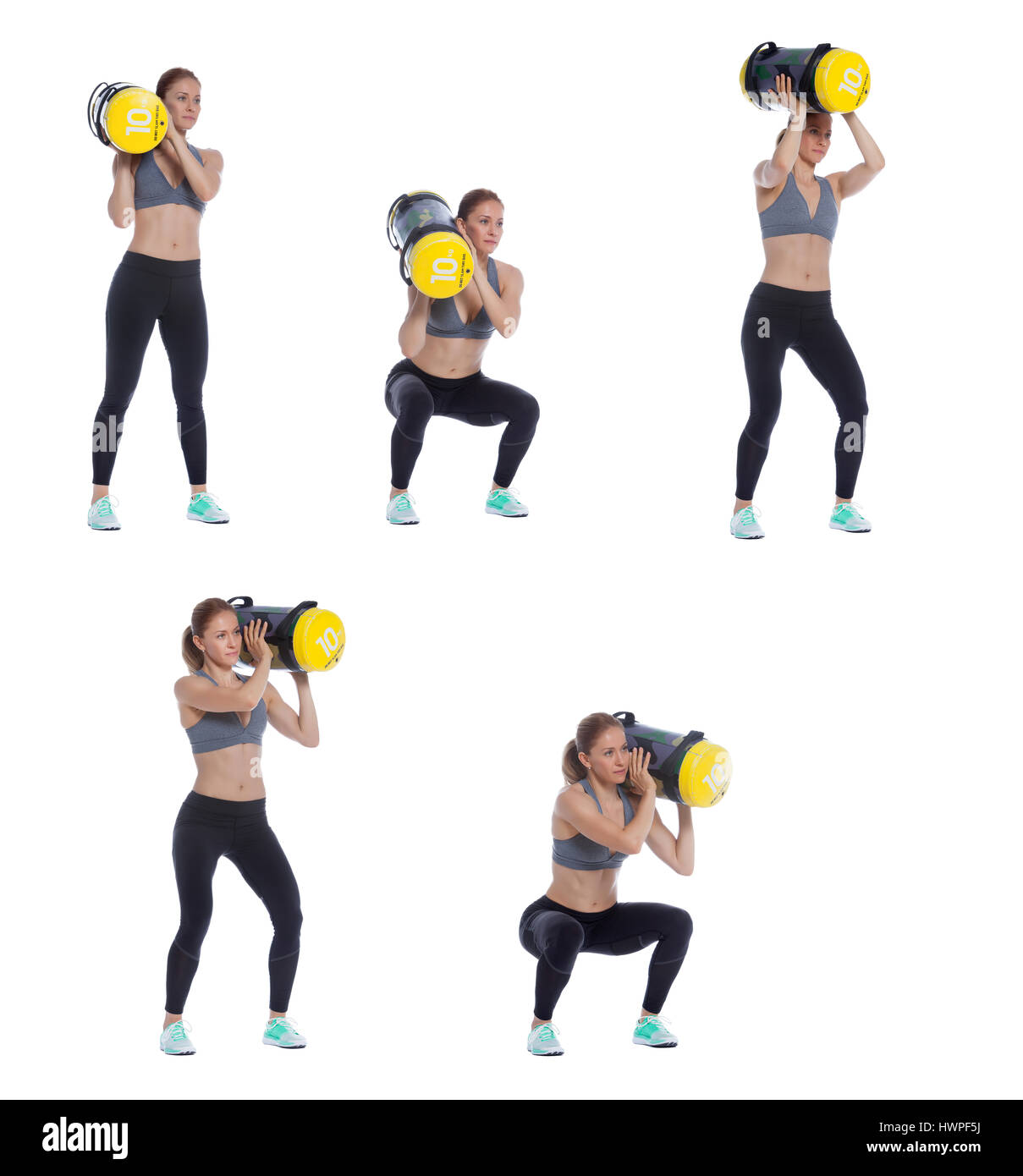 Core bag exercise executed with a professional trainer Stock Photo Alamy