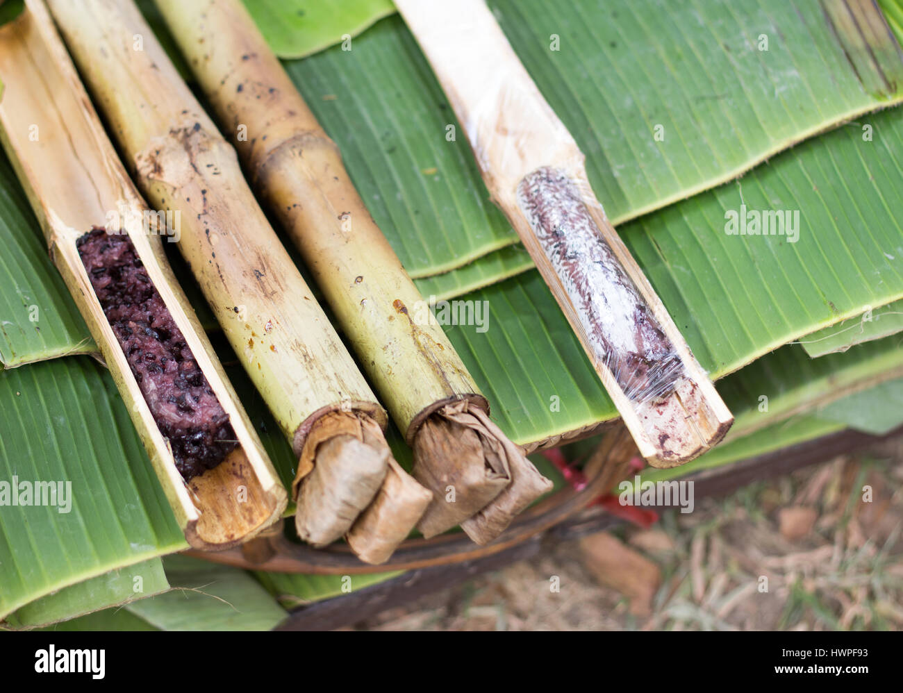 Close Up Sticky Dessert In Bamboo And Banana Leaf Package From Stock Photo Alamy Close Up Sticky Dessert In Bamboo And Banana Leaf Package From Stock Photo Alamy