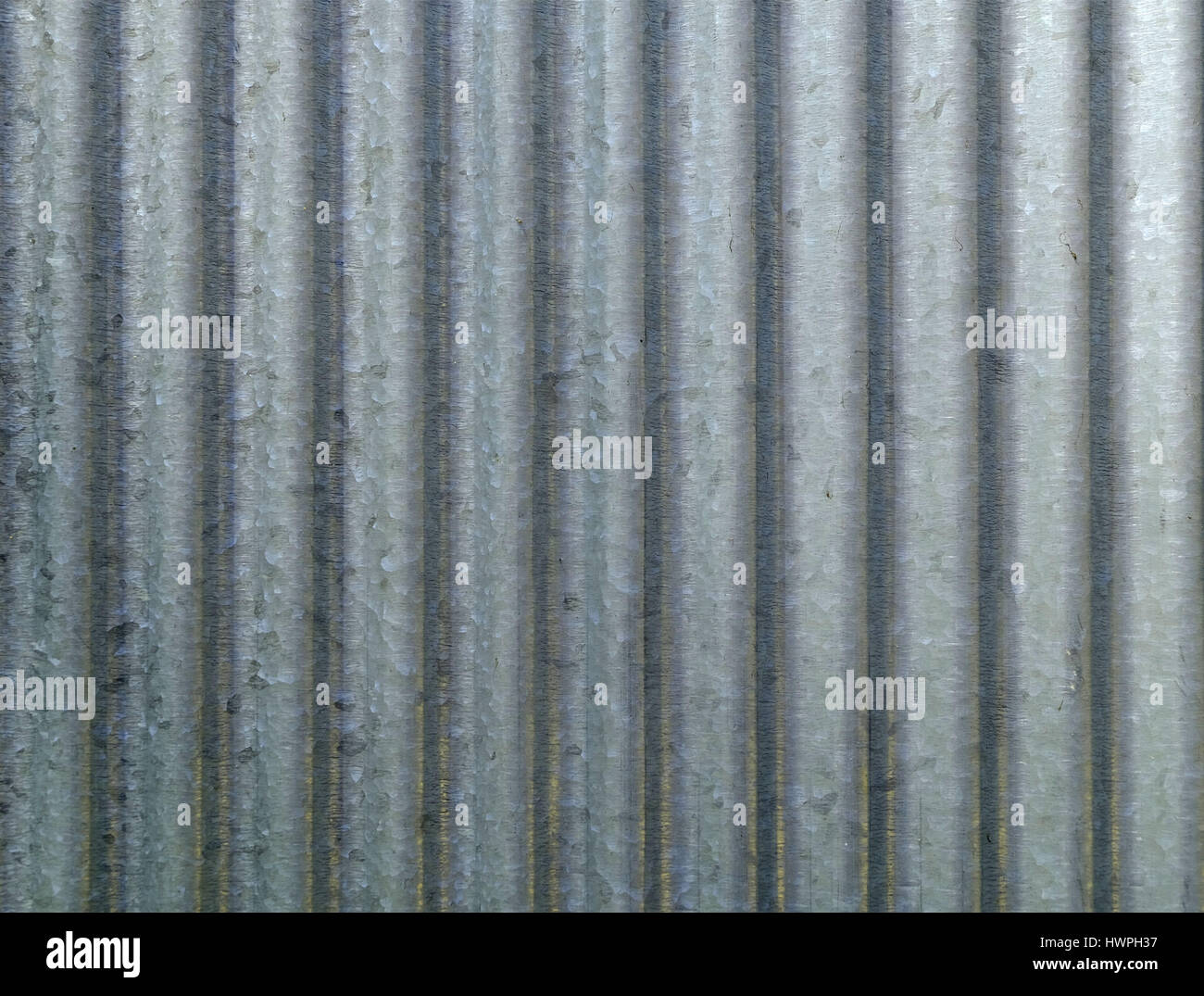 Corrugated metal galvanized wall plate background. Stock Photo